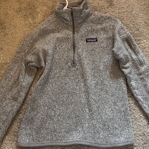 Patagonia Women's Heathered Gray Quarter-Zip Sweater